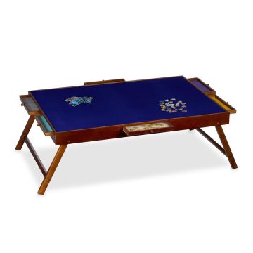 Puzļu galds Relaxdays, 6 atvilktnes, līdz 1500 detaļām, 106,5 × 34 × 64 cm