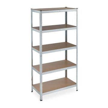 Garāžas plauktu bloks Relaxdays 10034156.0, 5 plaukti, 90 × 180 × 45 cm