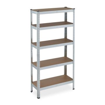 Garāžas plauktu sistēma Relaxdays 10034152.0, 5 plaukti, 75 × 150 × 30 cm