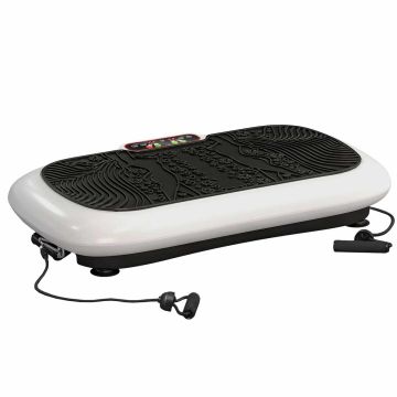 Vibrācijas plāksne Homcom 73x40x13cm, melna/balta