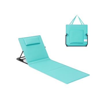 Комплект из 2 пляжных ковриков со спинкой 158x55x52 см., темно-серый/черный