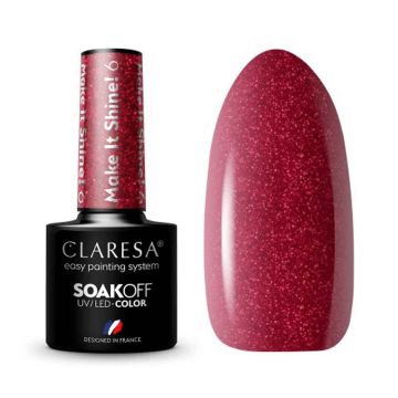 Гель-лак CLARESA Make It Shine! 6, Розовый