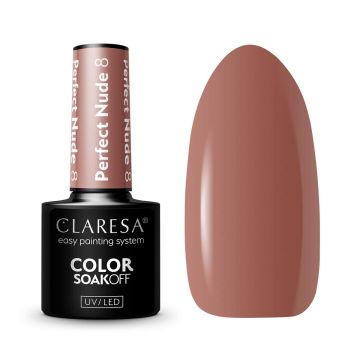 Gēla laka CLARESA PERFECT NUDE 8, Brūns