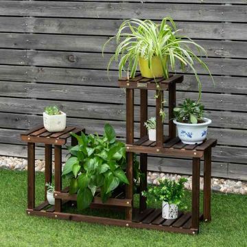 Flower stand, 4 tiers, 37.5 × 10 × 29 inches
