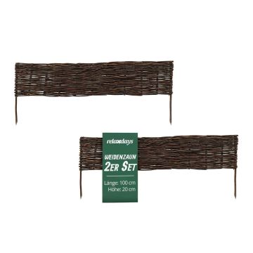 Dobju apmale Relaxdays, 2 gab, Brūna, 100 × 20 cm