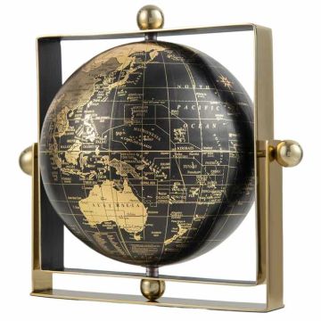 Geographical world globe, size S, 10 × 6 × 8.5 inches