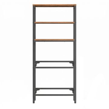 Dzērienu kastu statīvs SONGMICS, 2 līmeņi, 4 kastēm, brūns-melns, 36,4 × 180 × 70,4 cm