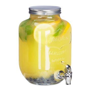 Dzērienu dozators Relaxdays, 3,5 l, 15 × 25,5 × 18 cm