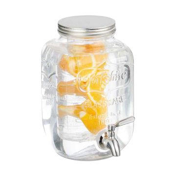 Dzērienu dozators Relaxdays, 4 l, 21,5 × 25 × 15 cm