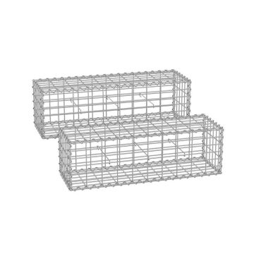 Комплект из 2 габионов 100х30х30см., серебристого цвета