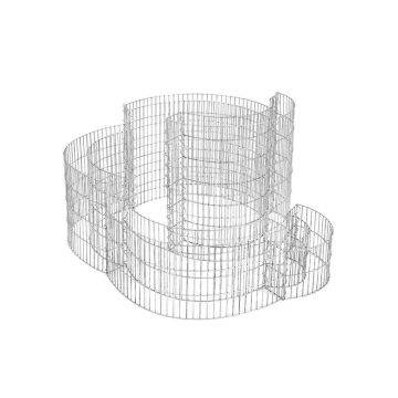 Gliemežveida gabions 110x110x60cm. GGB562, sudraba krāsā