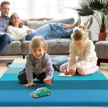 Gymnastics mat, 3 parts, Blue, 180 × 120 × 4 cm