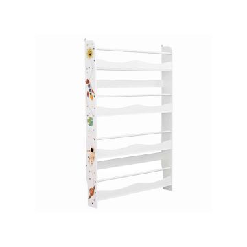 4 līmeņu grāmatu plaukts, balts