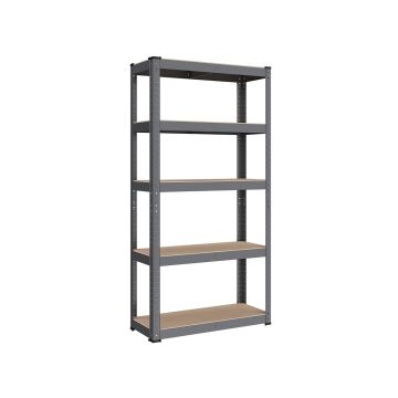 Полка для хранения 30x75x150 см., темно-серая/светло-коричневая