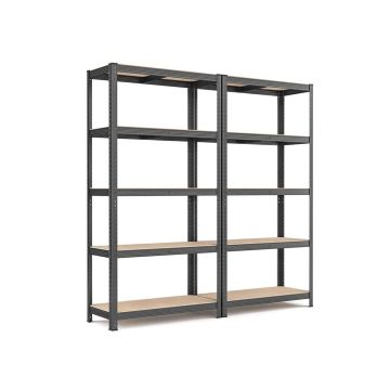 Комплект полок для хранения, 2 шт., высота 180 см, серый