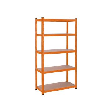 Metāla uzglabāšanas plaukts 180 x 90 x 40 cm, oranžs