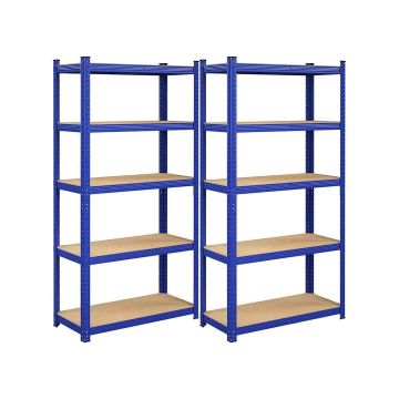 Комплект из 2 полок для хранения, 180 x 90 x 40 см, синий