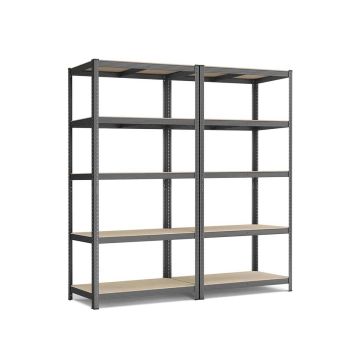 Комплект из 2 полок для хранения 50x100x200 см., темно-серый/светло-коричневый
