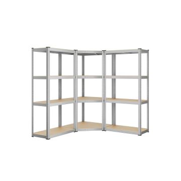 Полка для хранения 40x216x160 см., светло-коричневый/серебристый цвет