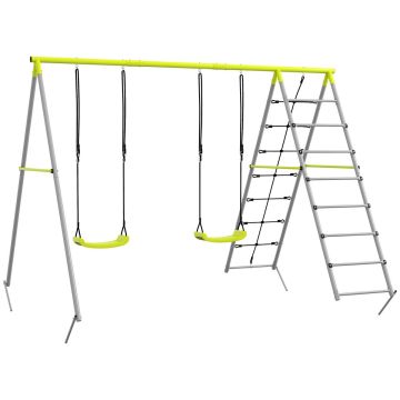 Āra šūpļu komplekts Outsunny 260x185x180cm, zaļas/sudraba krāsas
