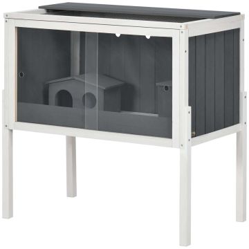 Клетка для грызунов PawHut 82x45x81см, серо-белого цвета