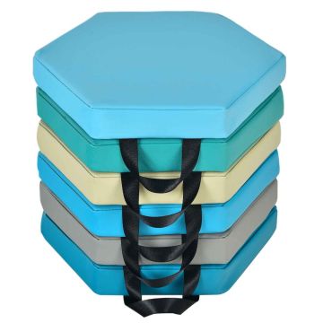 Set of 6 floor cushions for children, 38 × 34 × 5 cm