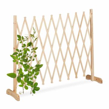 Režģis vīteņaugiem Relaxdays 10045941.0, regulējams platums, Brūna, 25–275 × 90 × 28 cm