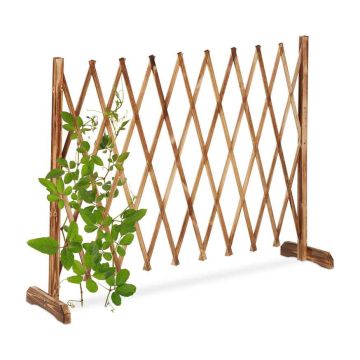 Režģis vīteņaugiem Relaxdays 10045944.0, regulējams platums, Brūna, 25–275 × 90 × 28 cm