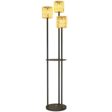 Solar floor lamp Outsunny 37x37x144cm., black/beige