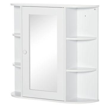 Karājas vannas istabas skapis Homcom 66x17x63cm, baltā krāsā