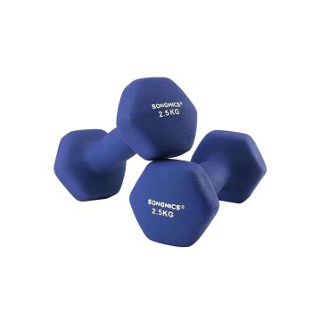 Hanteļu komplekts 2x2,5 kg, zils