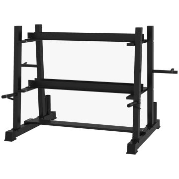 Sportnow hanteles statīvs 131x75x80cm, melnas krāsas