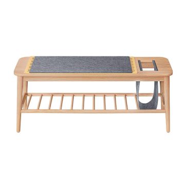 Скамья для прихожей 110x37x44см., светло-коричневого/серого цвета