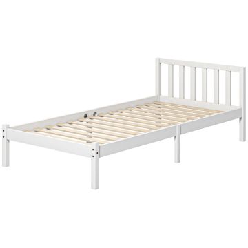 Gulta Homcom 208x96x70cm, baltas/gaiši brūnas krāsas