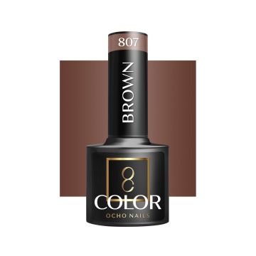 Hibrīda gēla laka OCHO NAILS, 807, Brūna