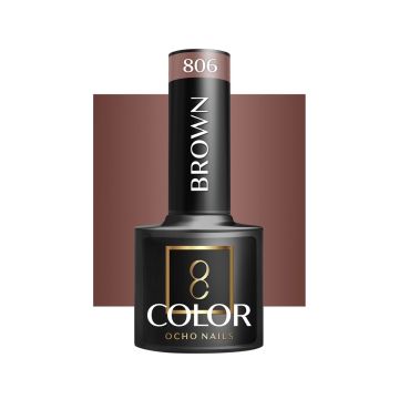 Hibrīda gēla nagu laka OCHO NAILS, Brūna