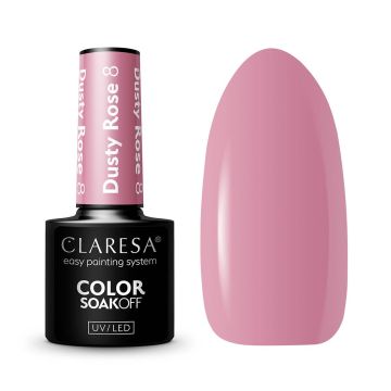 Hibrīda nagu laka CLARESA DUSTY ROSE 8