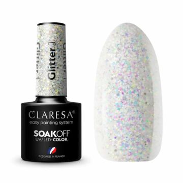 Гибридный лак для ногтей CLARESA Glitter 1 Hybrid