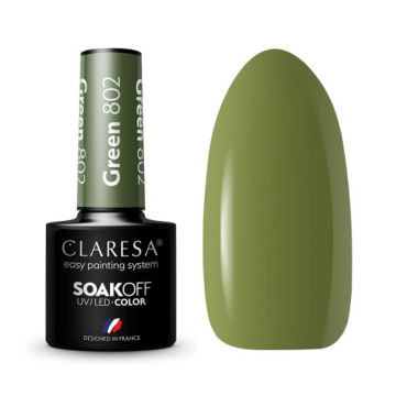 Гибридный лак для ногтей CLARESA GREEN 802