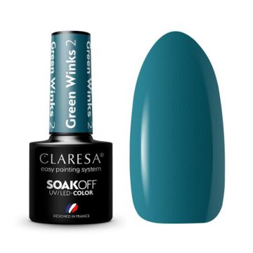 Гибридный лак для ногтей CLARESA GREEN WINKS 2