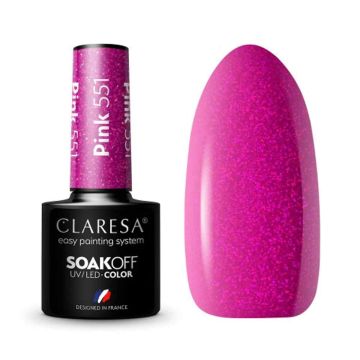 Hibrīda nagu laka CLARESA Pink 551