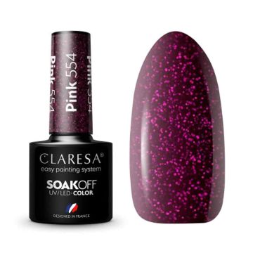 Hibrīda nagu laka CLARESA PINK 554