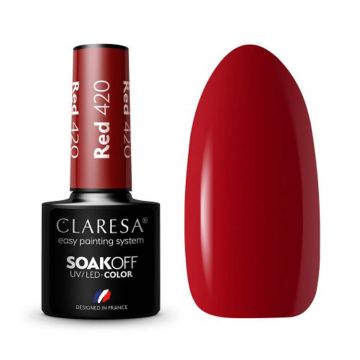 Гибридный лак для ногтей CLARESA RED 420