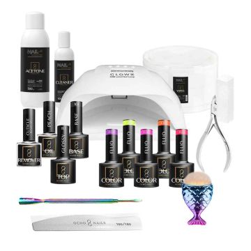 Стартовый набор для гибридных ногтей OCHO NAILS, 6 лаков