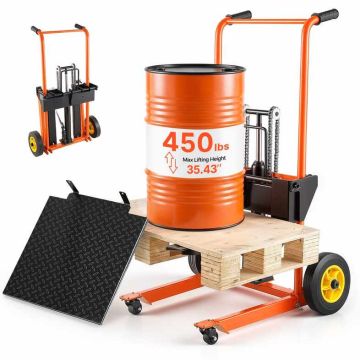 Hidrauliskais materiālu pacēlājs VEVOR SCDDC900, 205 kg, 70–900 mm, oranža/melna, 920 × 735 × 1165 mm
