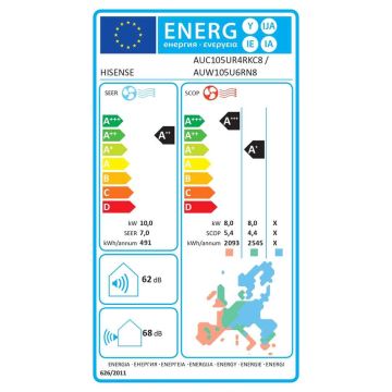Hisense | AUW105U6RN8 | Light commercial outdoor unit 10.0/11.0kw -20C (-25C)