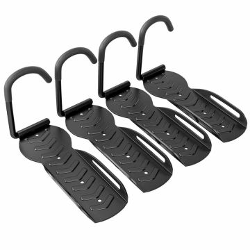 Komplekts ar 4 sienas turētājiem velosipēdiem Sportnow 25,5x10,5x4cm, melnas krāsas