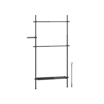 Drēbju pakaramais 33,5x123x310cm, melns