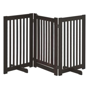Suņu aploks PawHut 155x35.5x76cm, tumši brūns