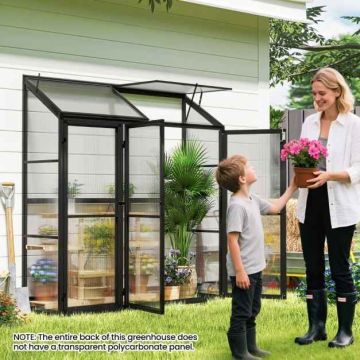 Walk-in greenhouse, left, 180 × 52 × 190 cm